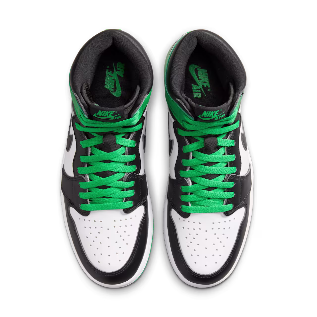 Air Jordan 1 High "Black and Lucky Green" view 3