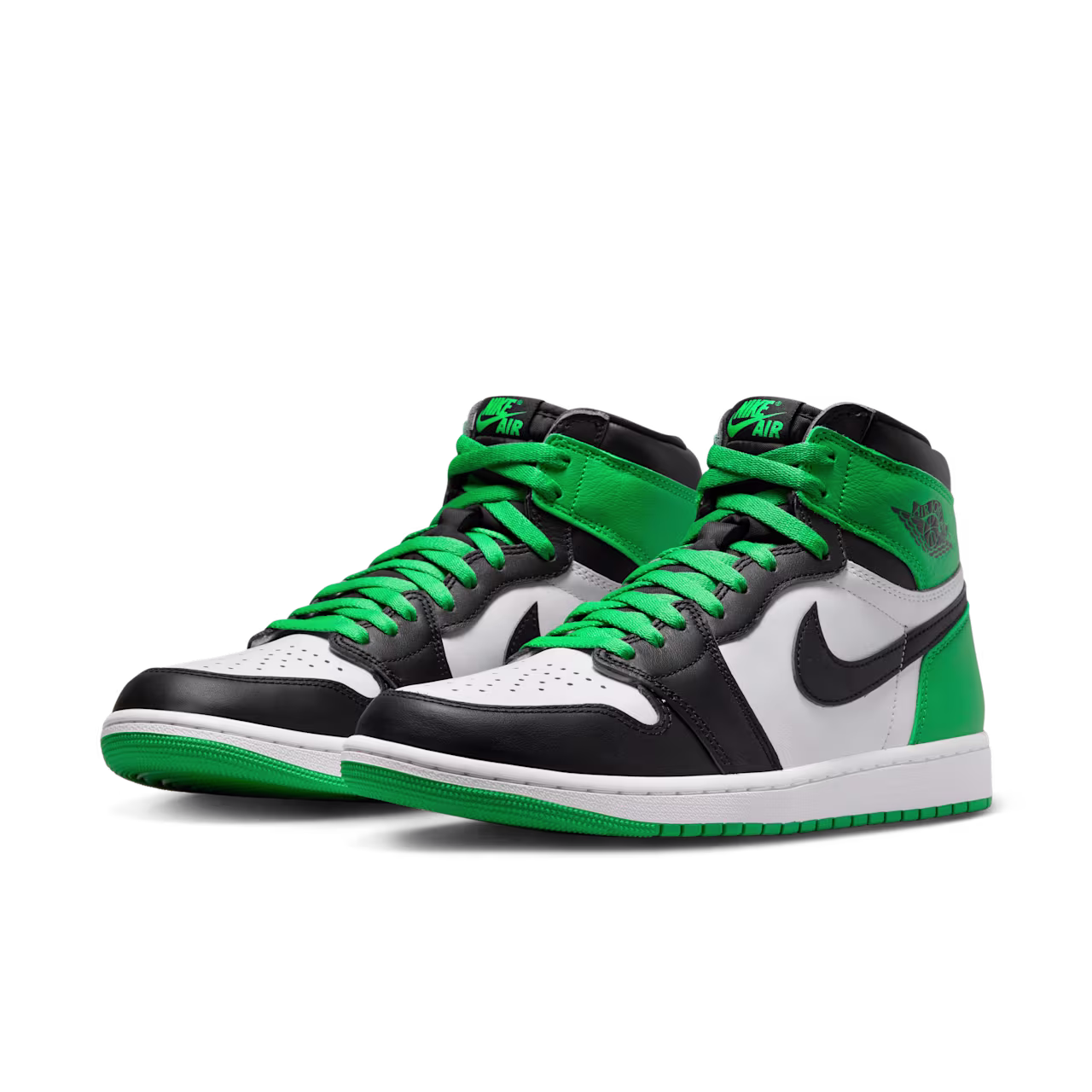 Air Jordan 1 High "Black and Lucky Green" view 5