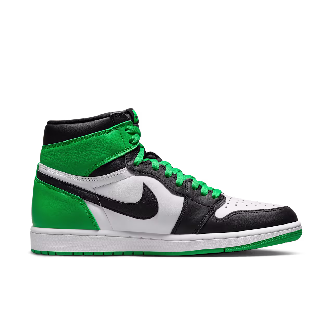 Air Jordan 1 High "Black and Lucky Green" view 8