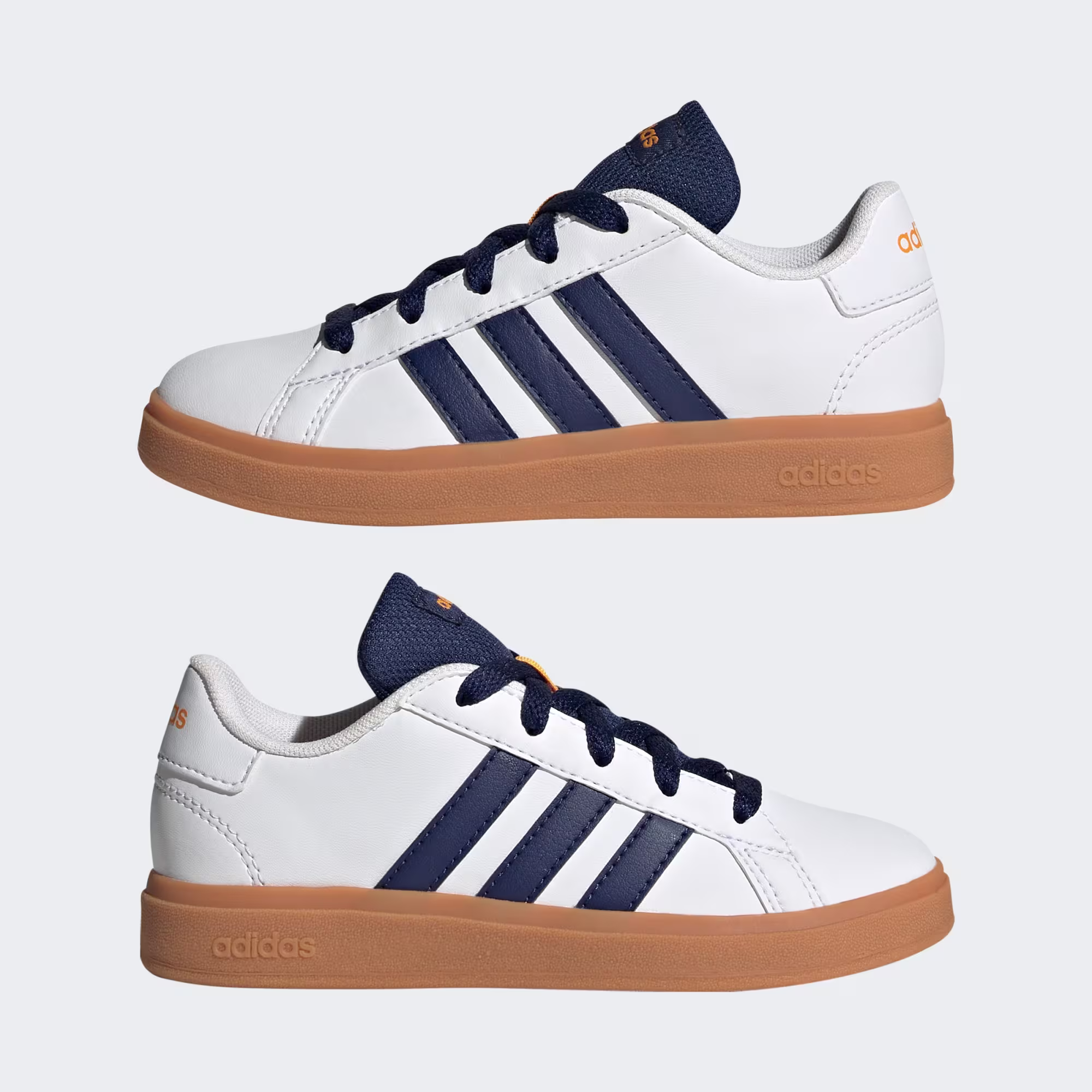 Grand Court Lifestyle Lace-Up Tennis Shoes "Cloud White" view 6
